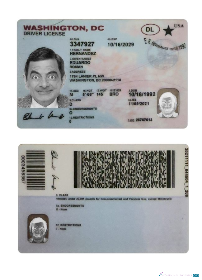 download USA Washington DC driving license